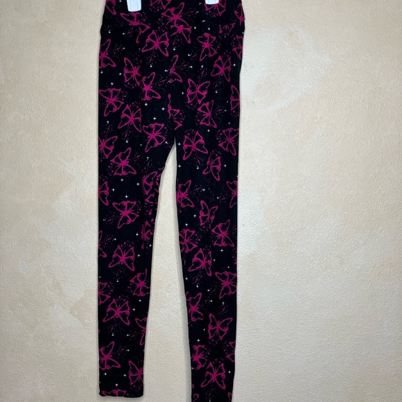 Black and Pink Butterfly Kids Dress matching Mom Leggings in OS - Picture 2 of 2